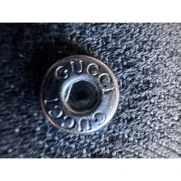 Gucci Mens Canvas Leather Compact ID Bifold Wallet
